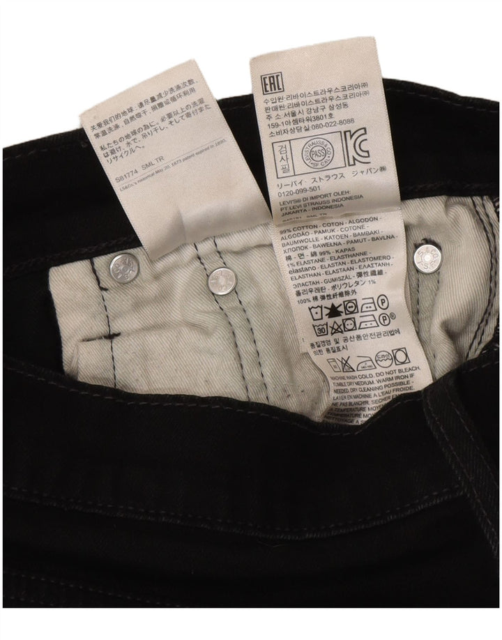Levi's Herren 502 Tapered Jeans W30 L30 schwarze Baumwolle