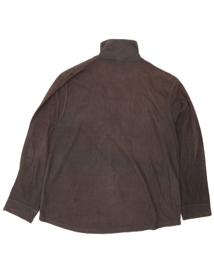 Reebok Herren-Fleecepullover mit Reißverschluss, Größe L, Grau