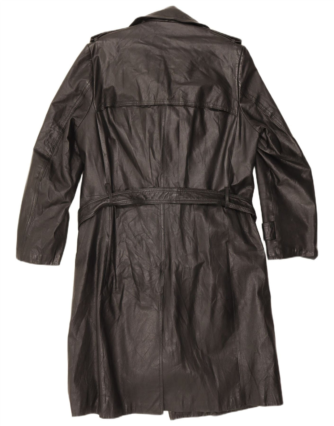 Vintage Herren Ledermantel EU 46 Small Schwarz