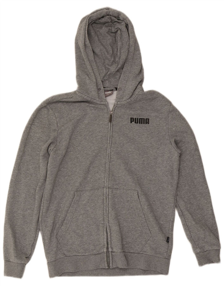 Puma Herren-Kapuzenpullover mit Reißverschluss, klein, grau meliert