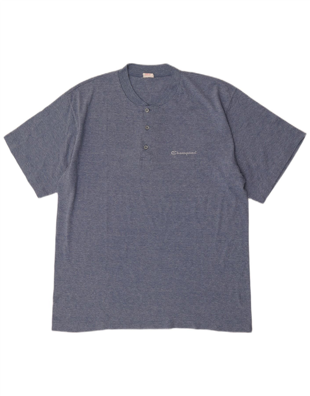 Champion Herren T-Shirt Top XL Blau meliert Baumwolle