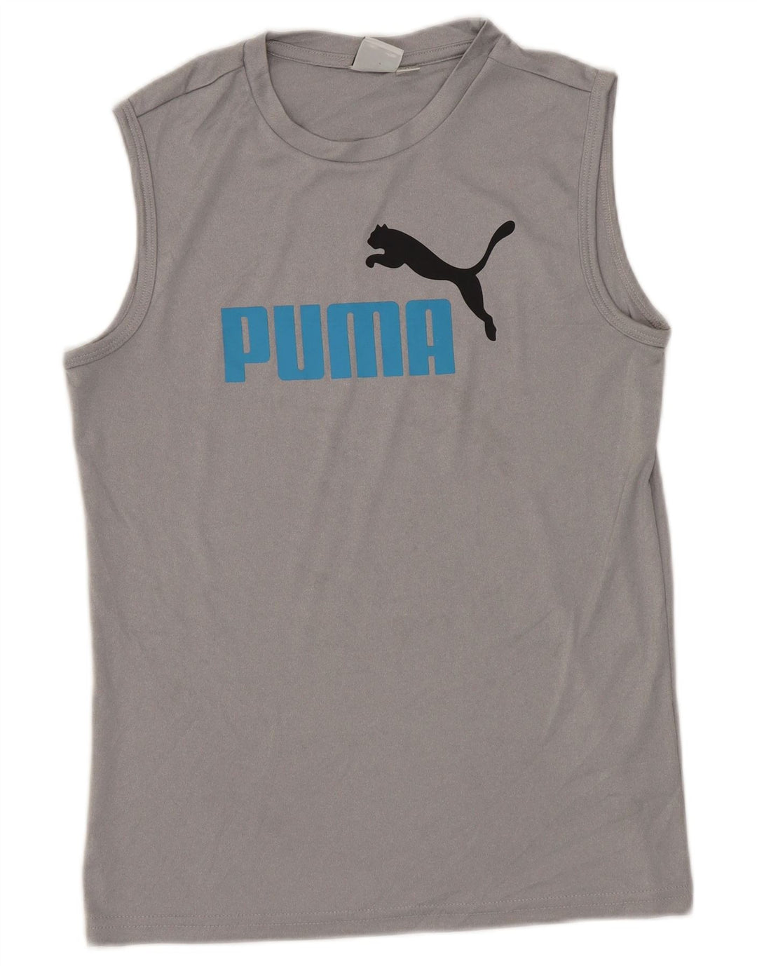 Puma Boys Graphic Vest Top 10-11 Jahre Mittelgraues Polyester