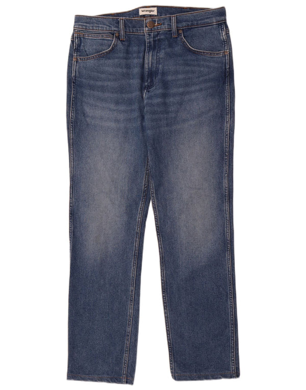 Wrangler Herren Greensboro Straight Jeans W32 L32 Blaue Baumwolle