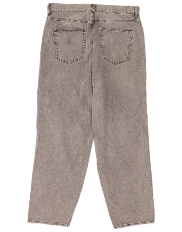 Zara Herren Straight Jeans EU 44 Large W34 L30 Graue Baumwolle
