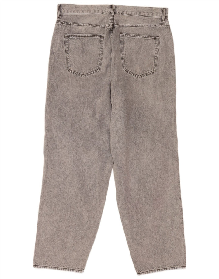 Zara Herren Straight Jeans EU 44 Large W34 L30 Graue Baumwolle