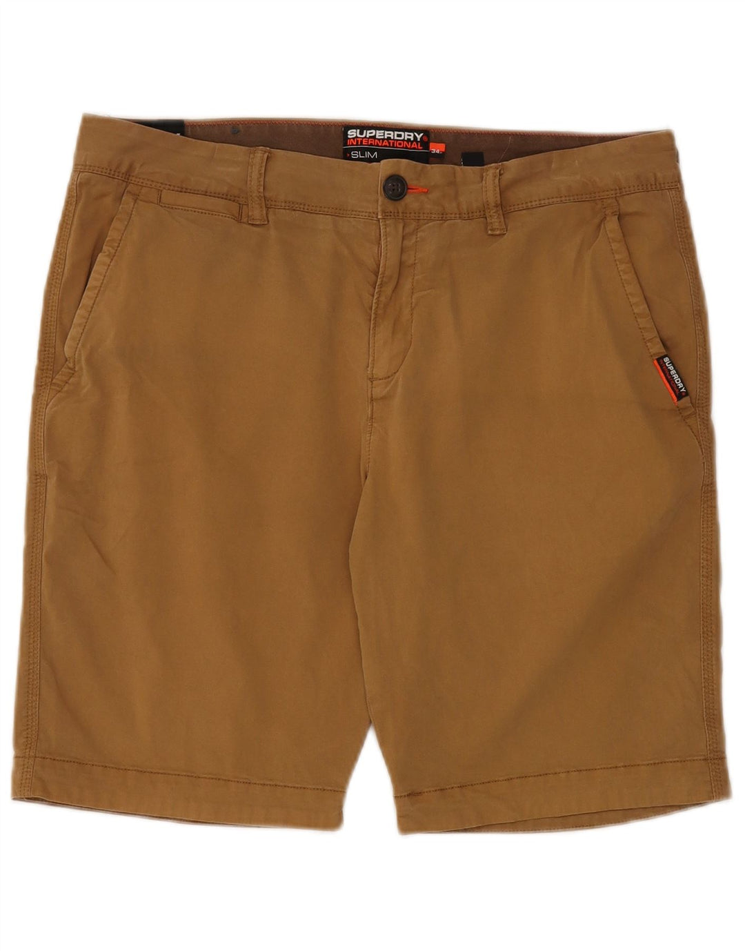 Superdry Herren Slim Chino Shorts W34 Large Beige Baumwolle