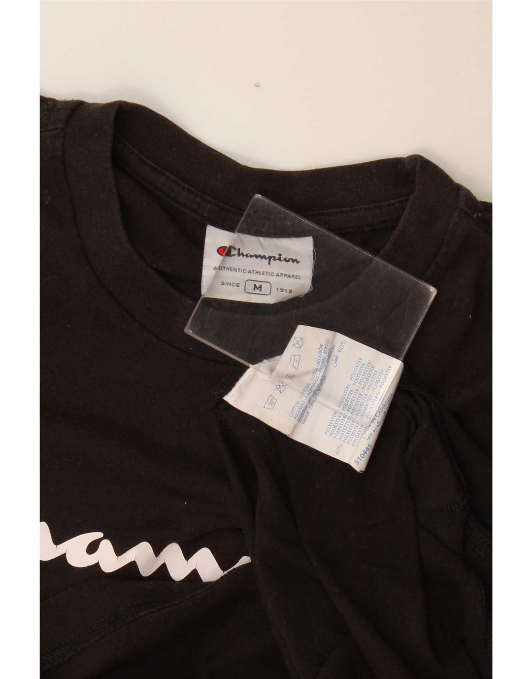 Champion Herren-T-Shirt mit Grafik, mittelschwarze Baumwolle
