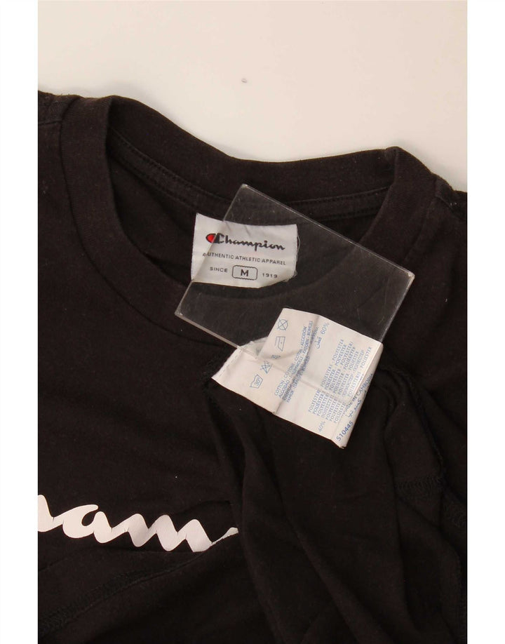 Champion Herren-T-Shirt mit Grafik, mittelschwarze Baumwolle