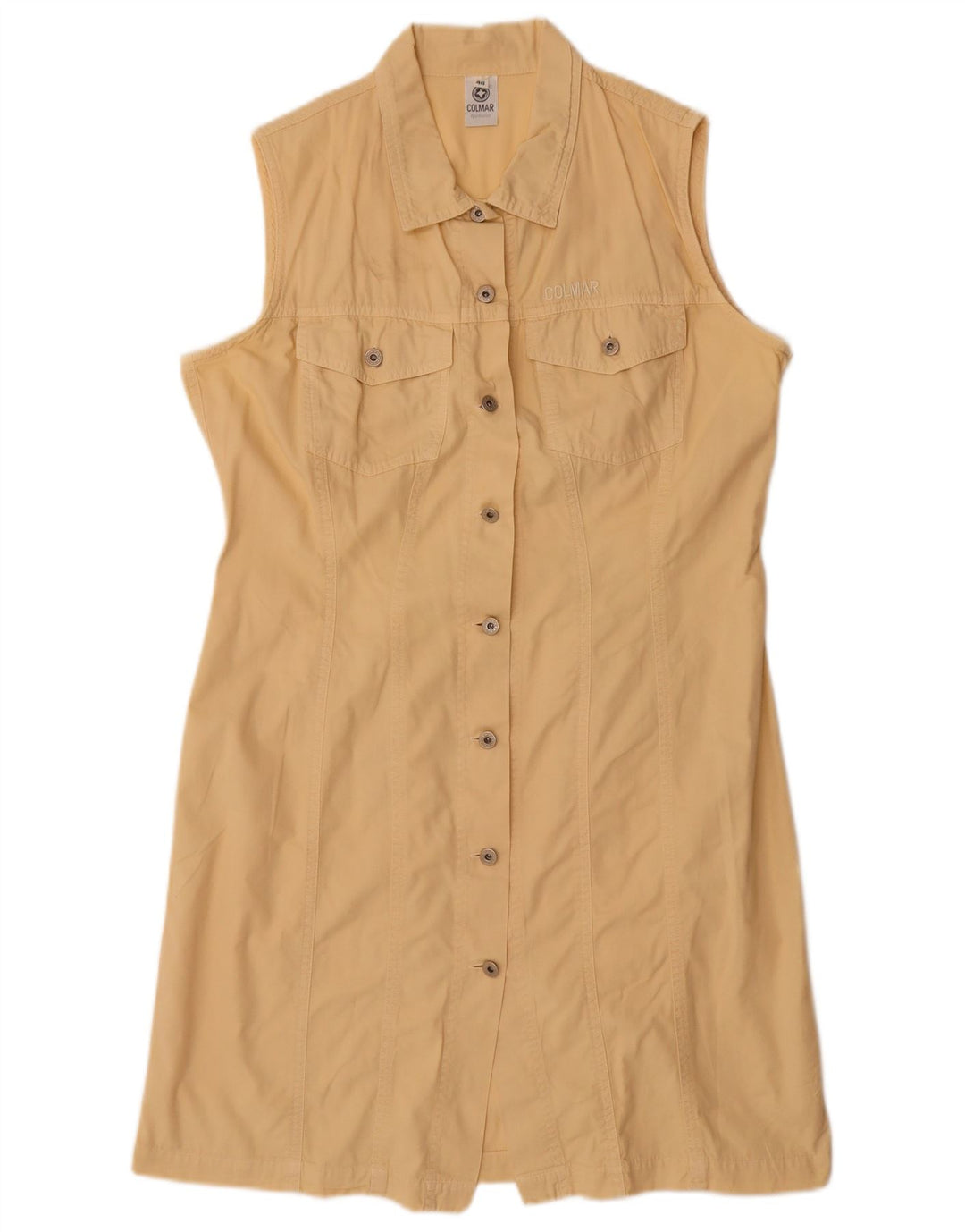 Colmar Damen ärmelloses Hemdkleid IT 46 Large Beige