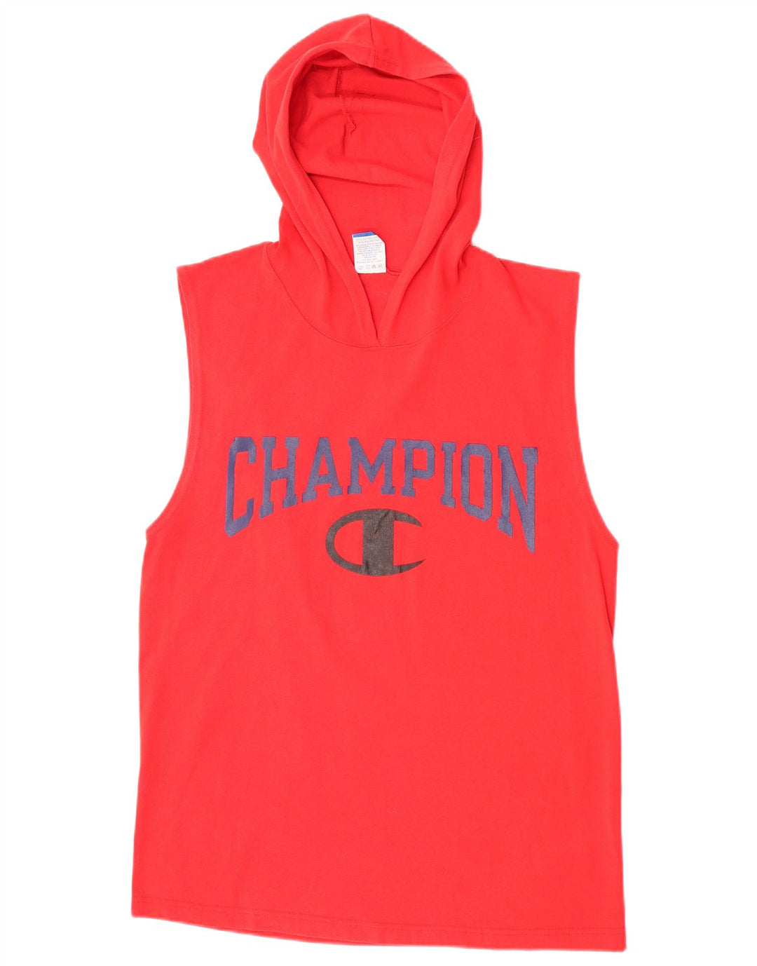 Champion Herren-Weste mit Kapuze und Grafik, mittelrote Baumwolle