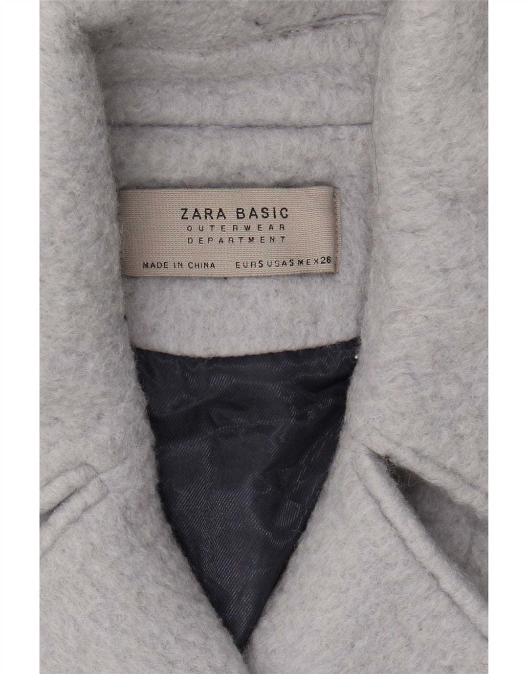 Zara Damen Zweireihiger Mantel UK 10 Small Blau