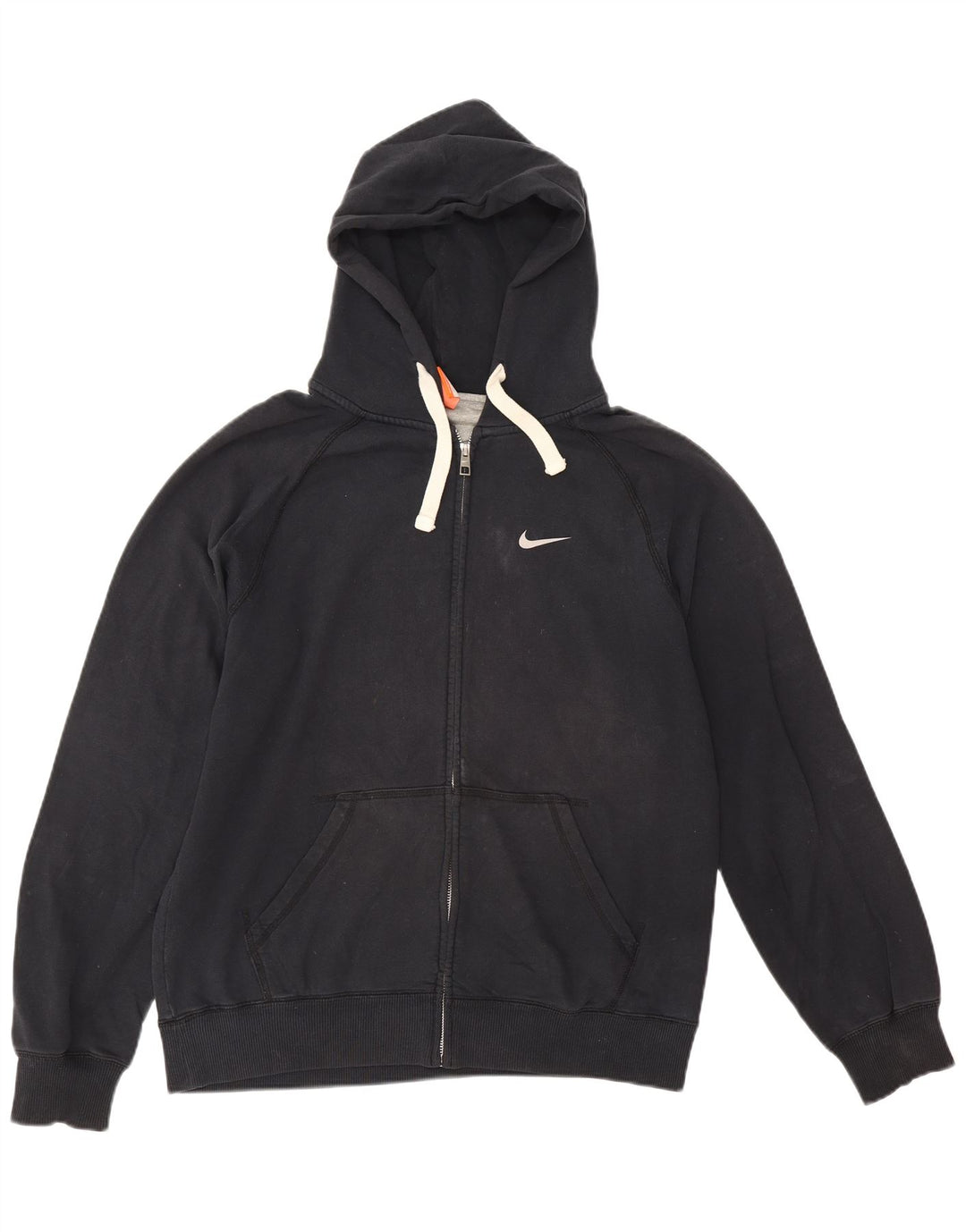 Nike Herren-Kapuzenpullover mit grafischem Reißverschluss, mittelmarineblaue Baumwolle