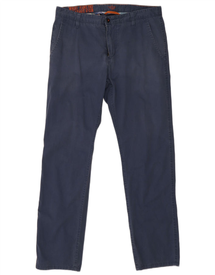 Dockers Herren gerade Chinohose W33 L32 marineblaue Baumwolle