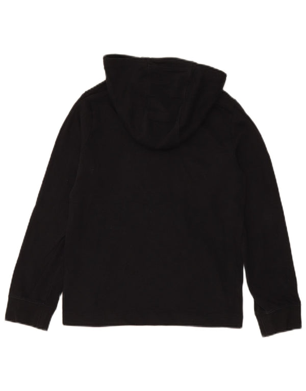 Nike Boys Graphic Hoodie Jumper 8-9 Years Small Black Cotton