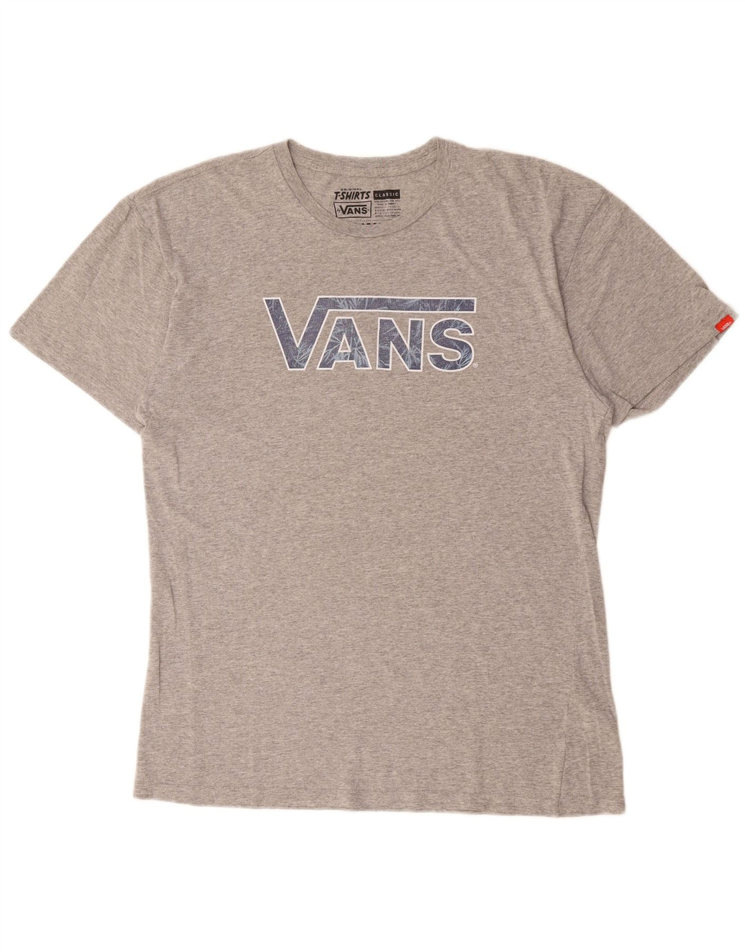 VANS Herren T-Shirt mit klassischer Passform, Grafik, Größe L, Grau, Baumwolle