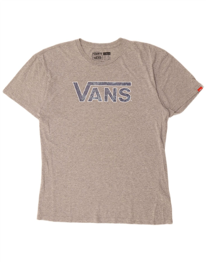 VANS Herren T-Shirt mit klassischer Passform, Grafik, Größe L, Grau, Baumwolle