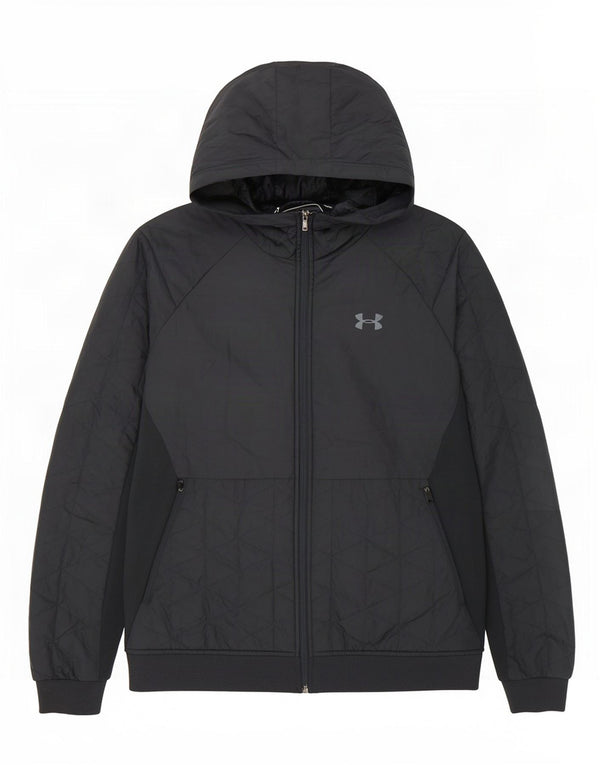 Under Armour Herren-Steppjacke mit Kapuze, UK 40, Größe L, Marineblau, Polyester