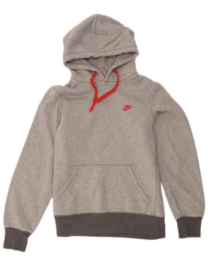 Nike Herren-Kapuzenpullover aus mittelgrauer Colourblock-Baumwolle
