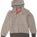 Nike Herren-Kapuzenpullover aus mittelgrauer Colourblock-Baumwolle