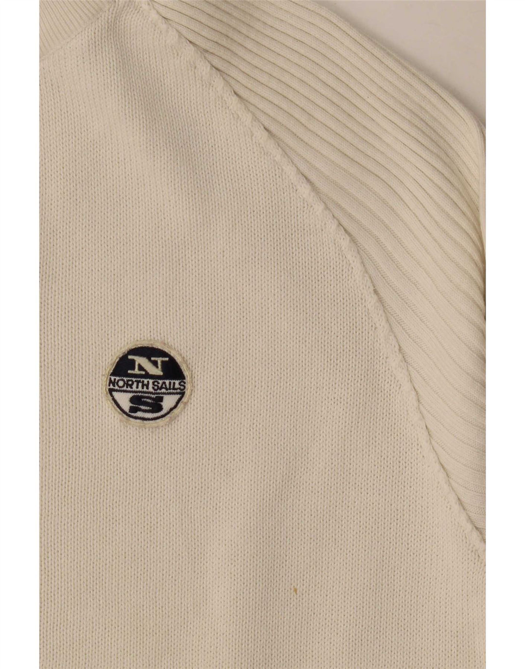 North Sails Herren-Pullover mit Reißverschluss am Hals, groß, beige Baumwolle