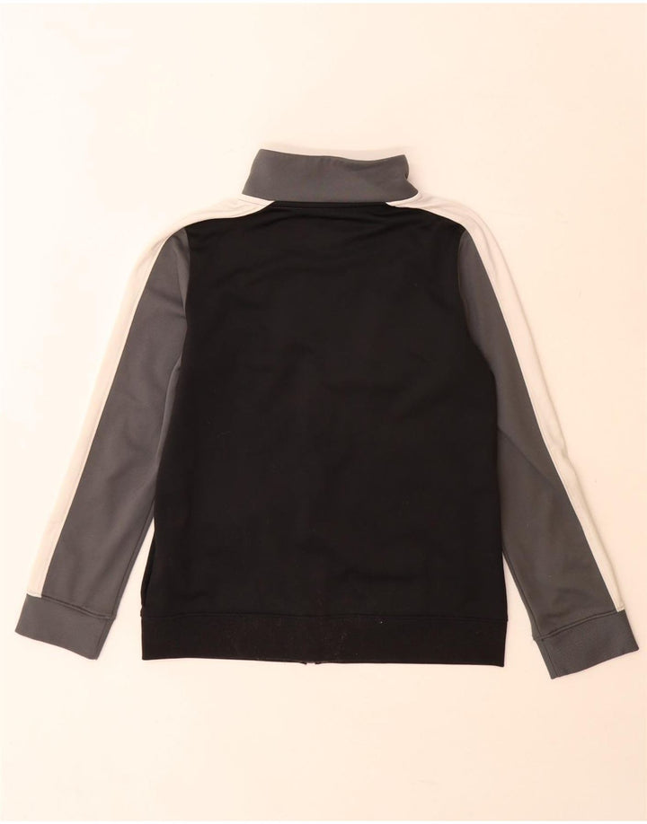 Under Armour Jungen-Trainingsanzug-Top-Jacke, 9–10 Jahre, Mittelschwarz, Farbblock