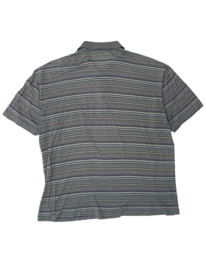Ginalebole Herren Poloshirt XL Blau gestreift