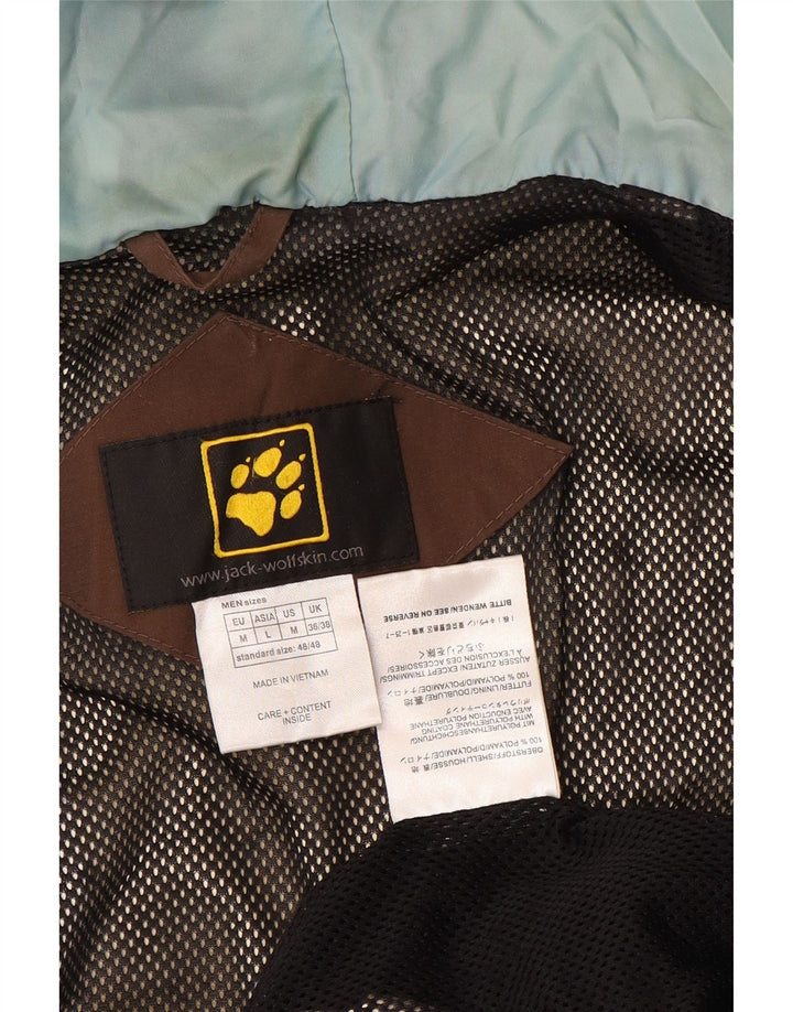 Jack Wolfskin Herren-Regenjacke mit Kapuze, UK 36/38, mittelbraunes Polyamid