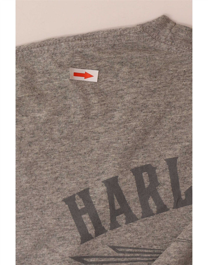 Harley Davidson Herren-T-Shirt mit Grafik, XL, graue Baumwolle