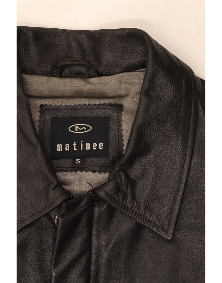 Matinee Herren Lederjacke UK 36 Small Schwarz