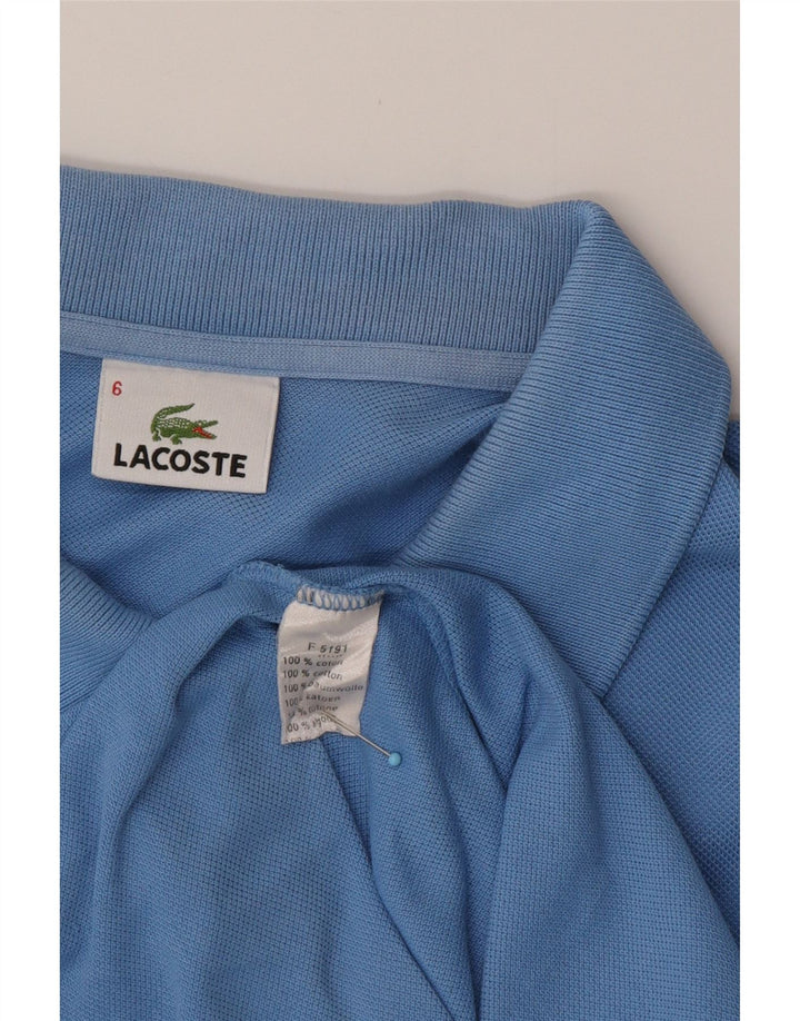 LACOSTE Herren Poloshirt Größe 6 XL Blaue Baumwolle