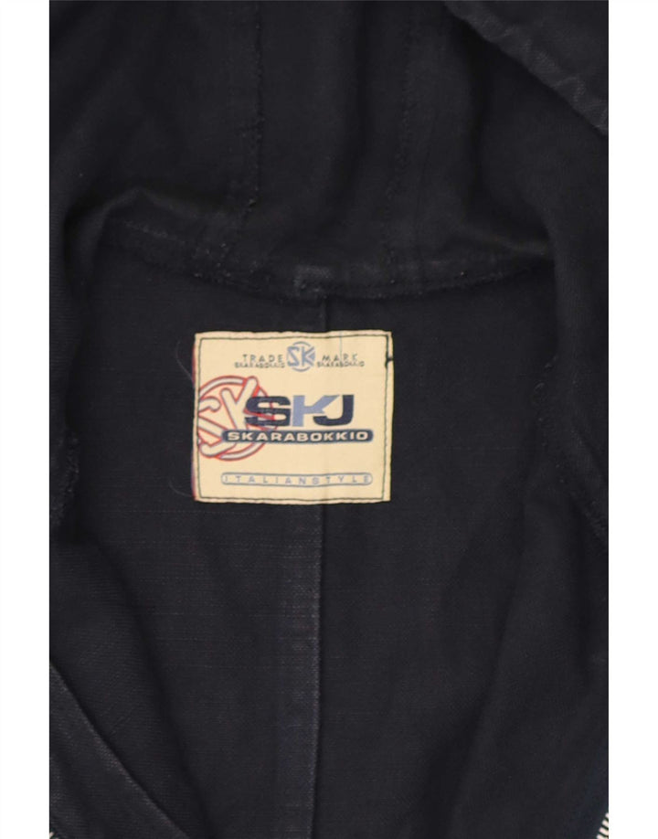 Vintage Herren-Utility-Jacke mit Kapuze, UK 38, mittleres Marineblau