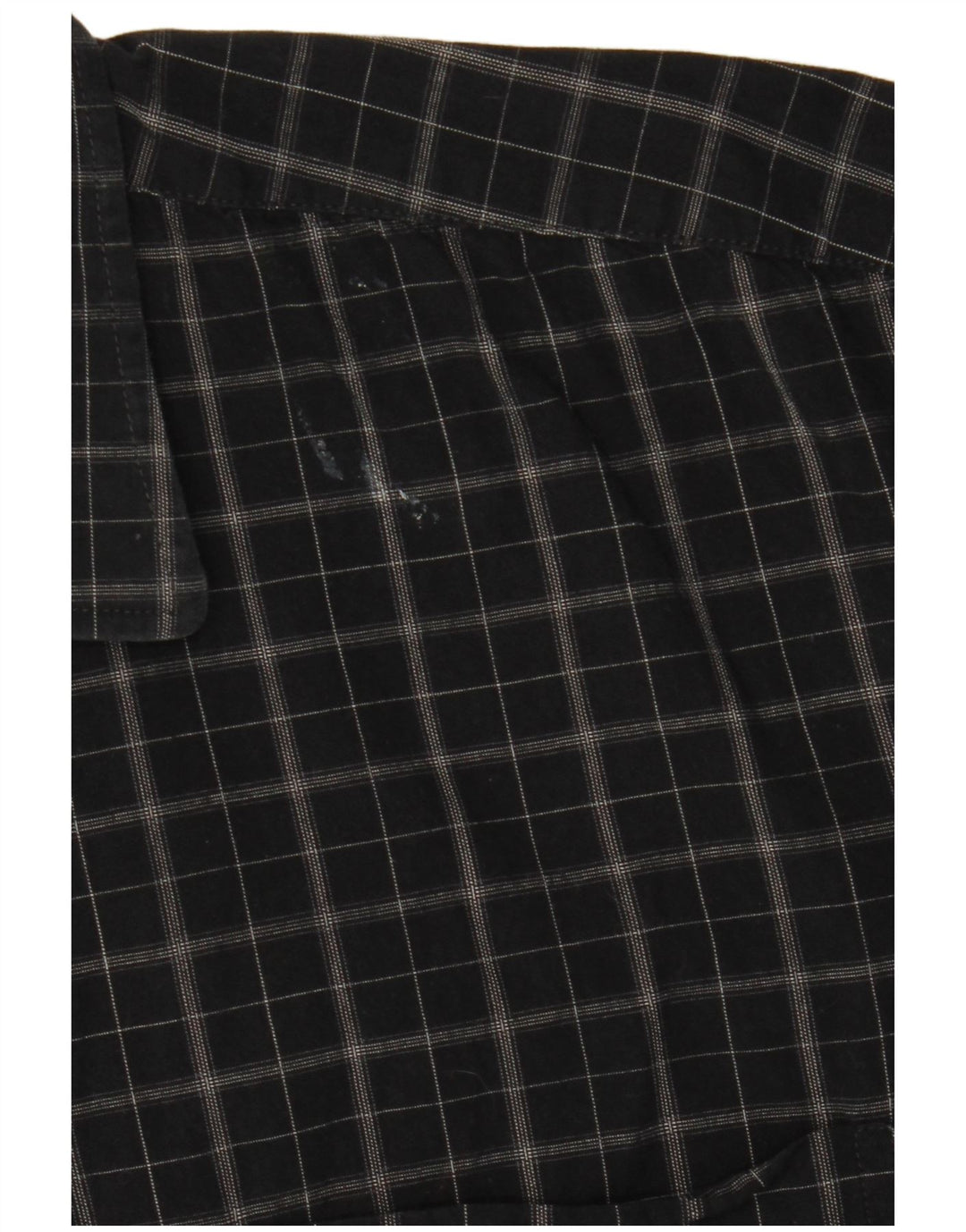 Pierre Cardin Herren-Kurzarmhemd, mittelschwarz, kariert, Baumwolle