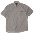 Pierre Cardin Herren-Hemd, kurzärmelig, normale Passform, XL, grau, Chevron-Polyester