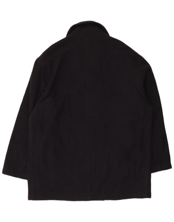 Old England Herren Pea Coat UK 40 Große marineblaue Wolle