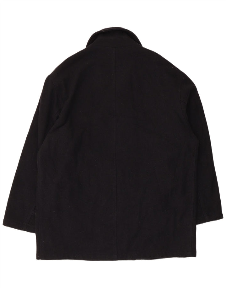 Old England Herren Pea Coat UK 40 Große marineblaue Wolle