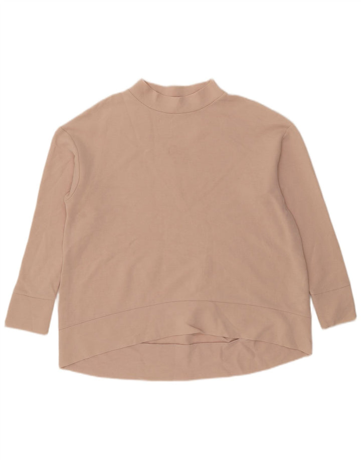 Cos übergroßer Damen-Sweatshirt-Pullover, UK 14, mittelbeige Baumwolle