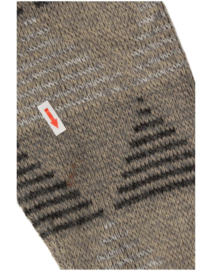 Rinaldi Herren-Strickjacke, große graue geometrische Wolle