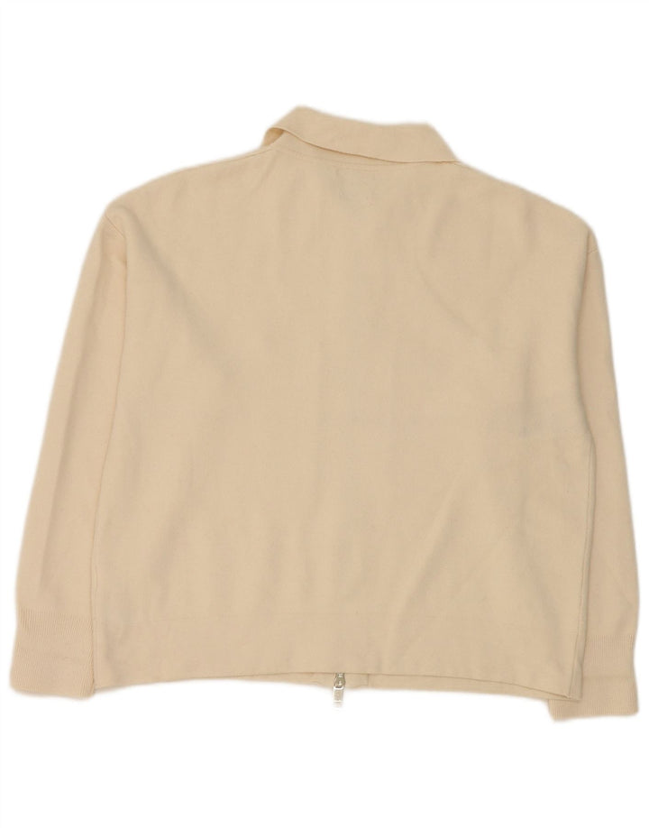 Massimo Dutti Damen-Strickjacke in Übergröße, Gr. 10, Größe S, gebrochenes Weiß