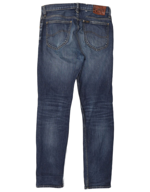 LEE Herren Rider Slim Jeans W31 L32 Blaue Baumwolle