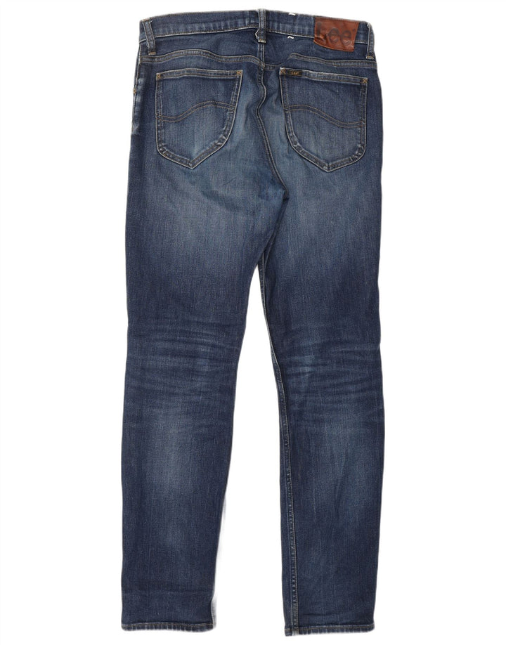 LEE Herren Rider Slim Jeans W31 L32 Blaue Baumwolle