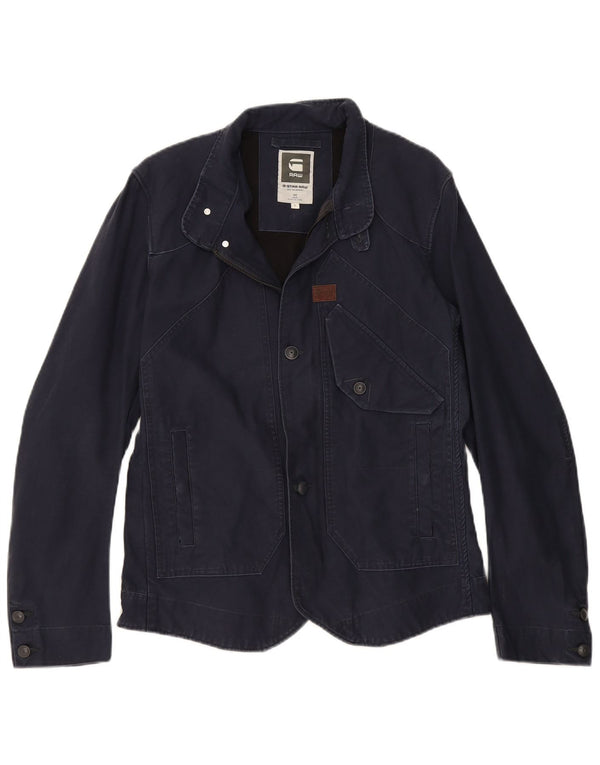 G-STAR Damen Utility-Jacke UK 16 Large Marineblaue Baumwolle