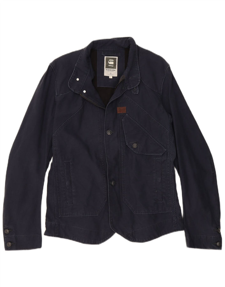 G-STAR Damen Utility-Jacke UK 16 Large Marineblaue Baumwolle