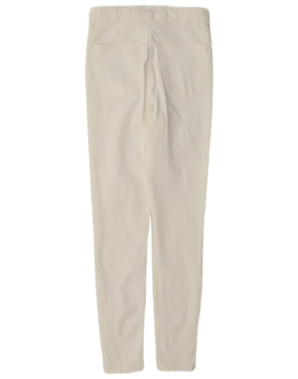 Topshop Damen Joni Röhrenjeans mit hoher Taille, W28 L28, weiße Baumwolle