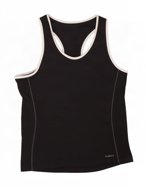Adidas Damen Weste Top UK 16/18 Large Schwarz Polyester