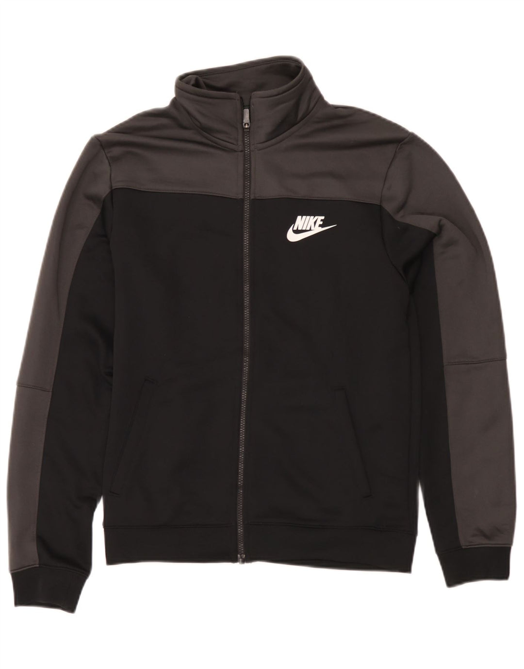 Nike Herren-Trainingsanzugoberteil, Jacke, Größe S, Schwarz, Colourblock-Polyester