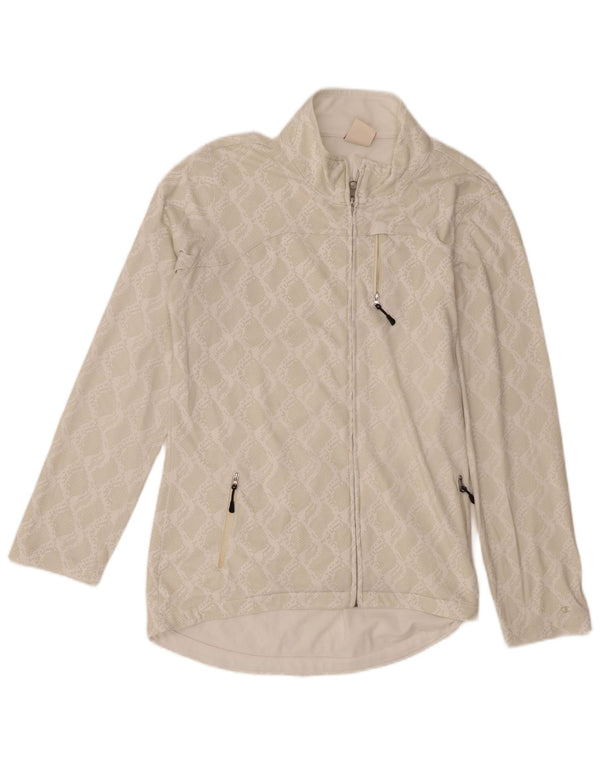 Champion Damen-Trainingsanzug-Top-Jacke UK 18 XL Beige Animal Print