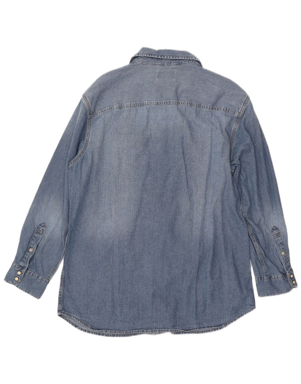 JACK & JONES Herren Jeanshemd XL Blaue Baumwolle