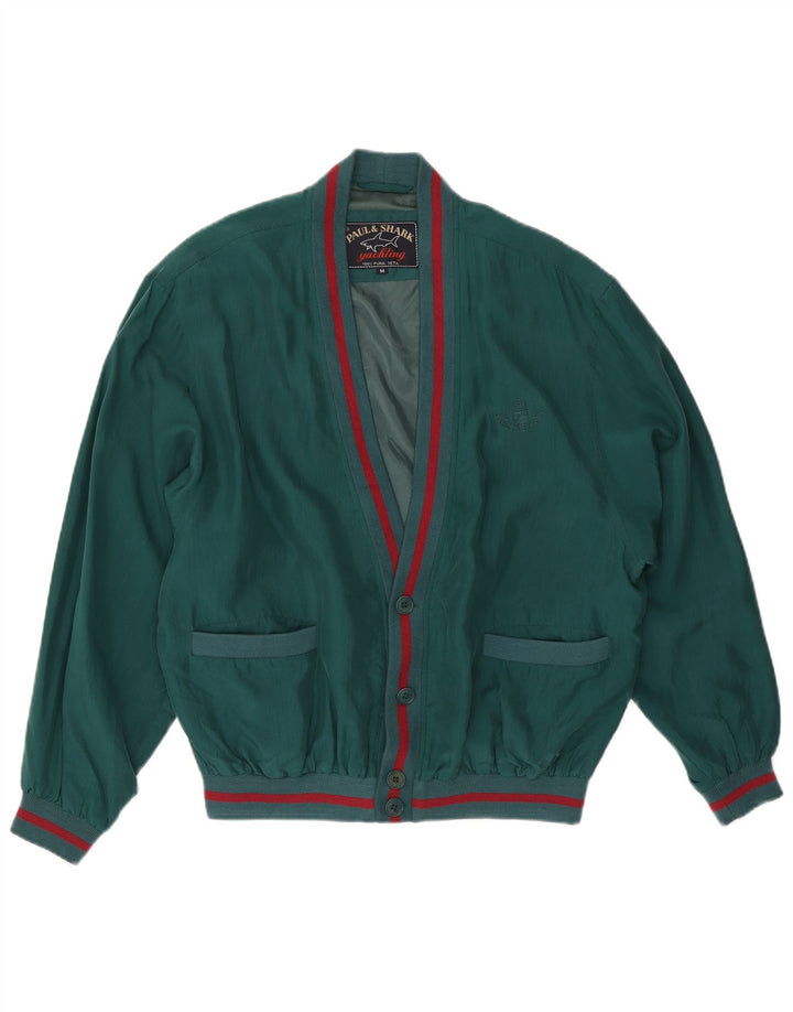Paul & Shark Herren Yachting Bomberjacke UK 38 Mittelgrüne Seide