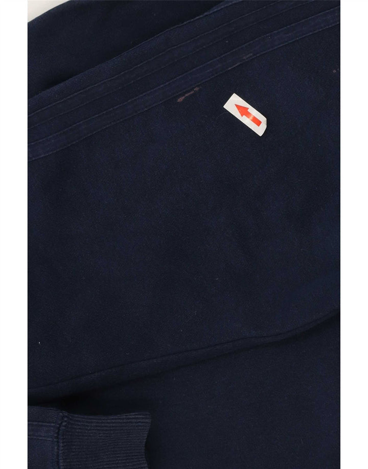 Adidas Herren-Kapuzenpullover mit Reißverschluss, mittlere marineblaue Baumwolle