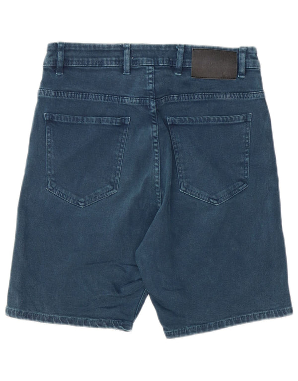 Zara Herren Jeansshorts EU 40 Medium W31 Marineblaue Baumwolle